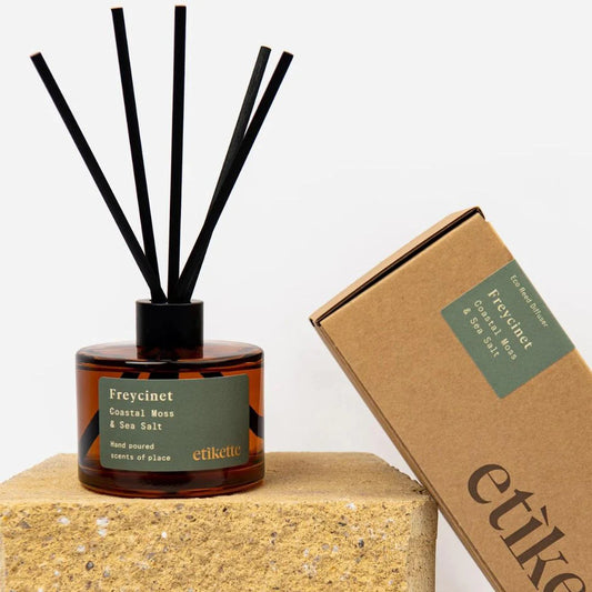 Eco Reed Diffuser 200ml - Coastal Moss & Sea Salt - Etikette