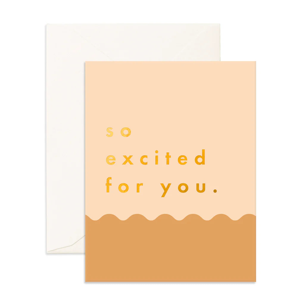 So Excited Caramel Ripple Greeting Card - Fox & Fallow