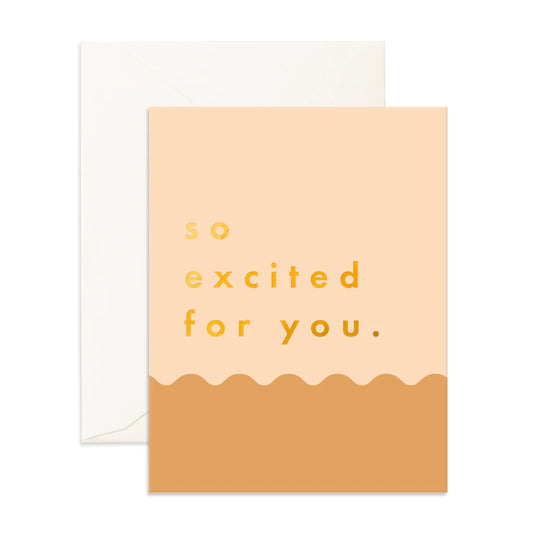 So Excited Caramel Ripple Greeting Card - Fox & Fallow