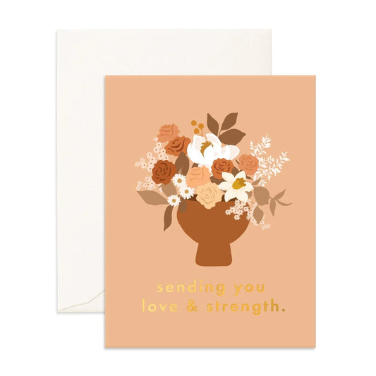 Sending Love Strength Bouquet Greeting Card- Fox & Fallow