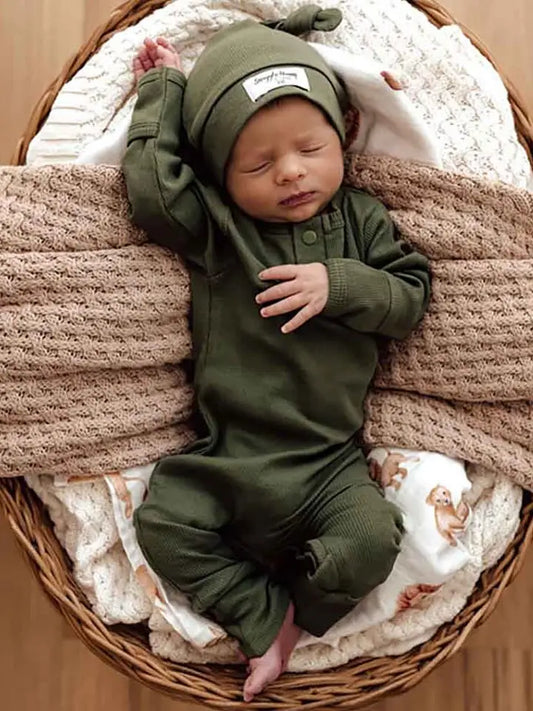 Olive Organic Growsuit - Snuggle Hunny